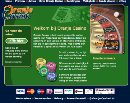 Oranje casino blackjack voor geld